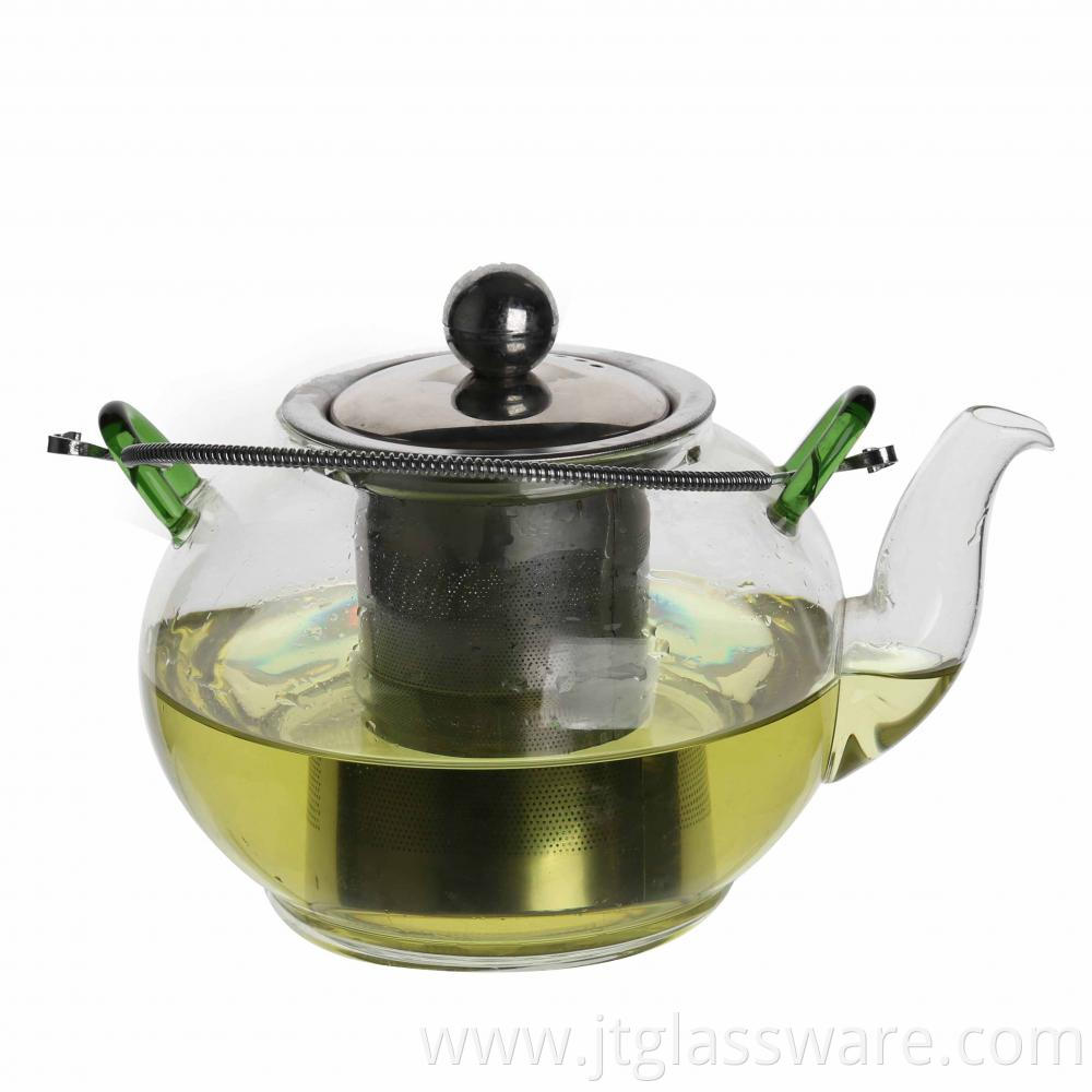 Flower Glass Teapot Infure